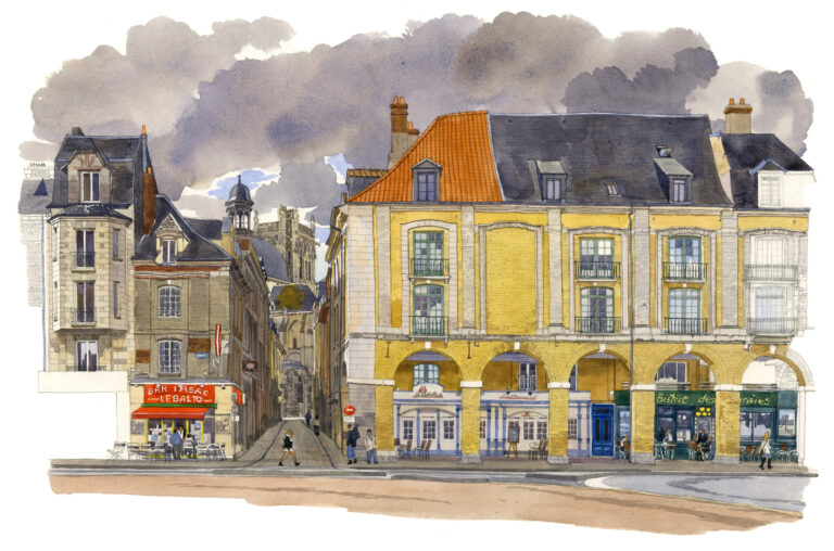 NOR30 eglise_Saint-Jacques_vue_du_quai_Duquesne-Dieppe