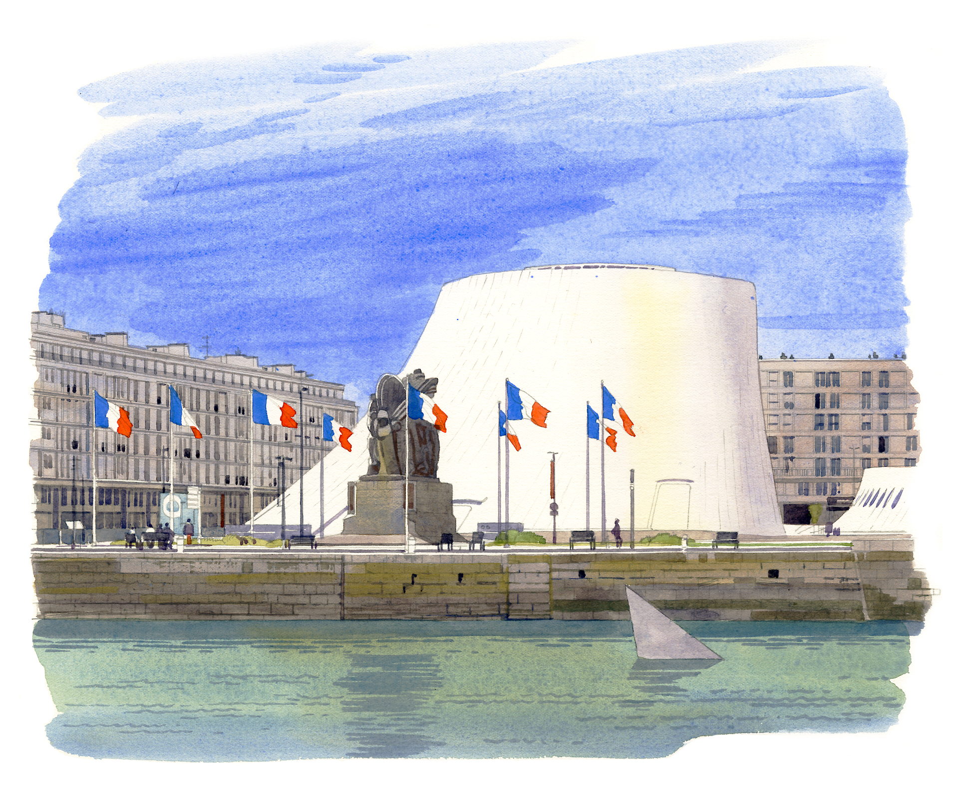 Le Havre, Oscar Niemeyer et Benjamin Perret