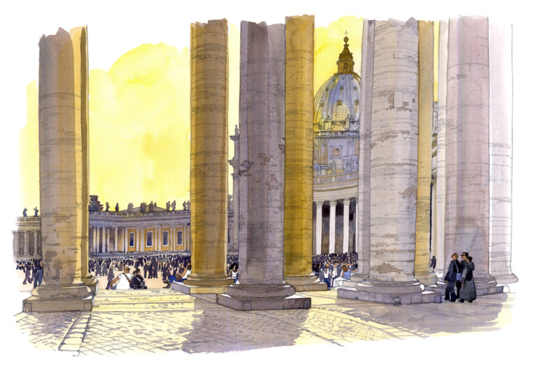 Basilique Saint-Pierre. Colonnade du Bernin