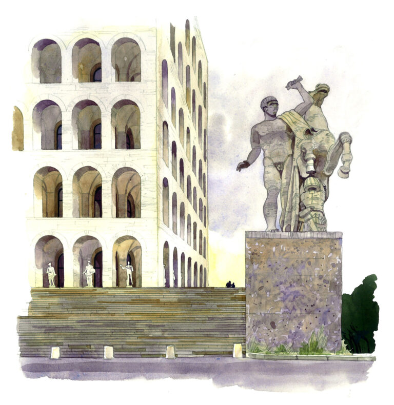 Quartier EUR. Palazzo del Lavoro