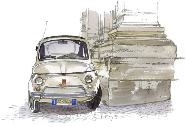 Fiat 500. Via di Monserrato