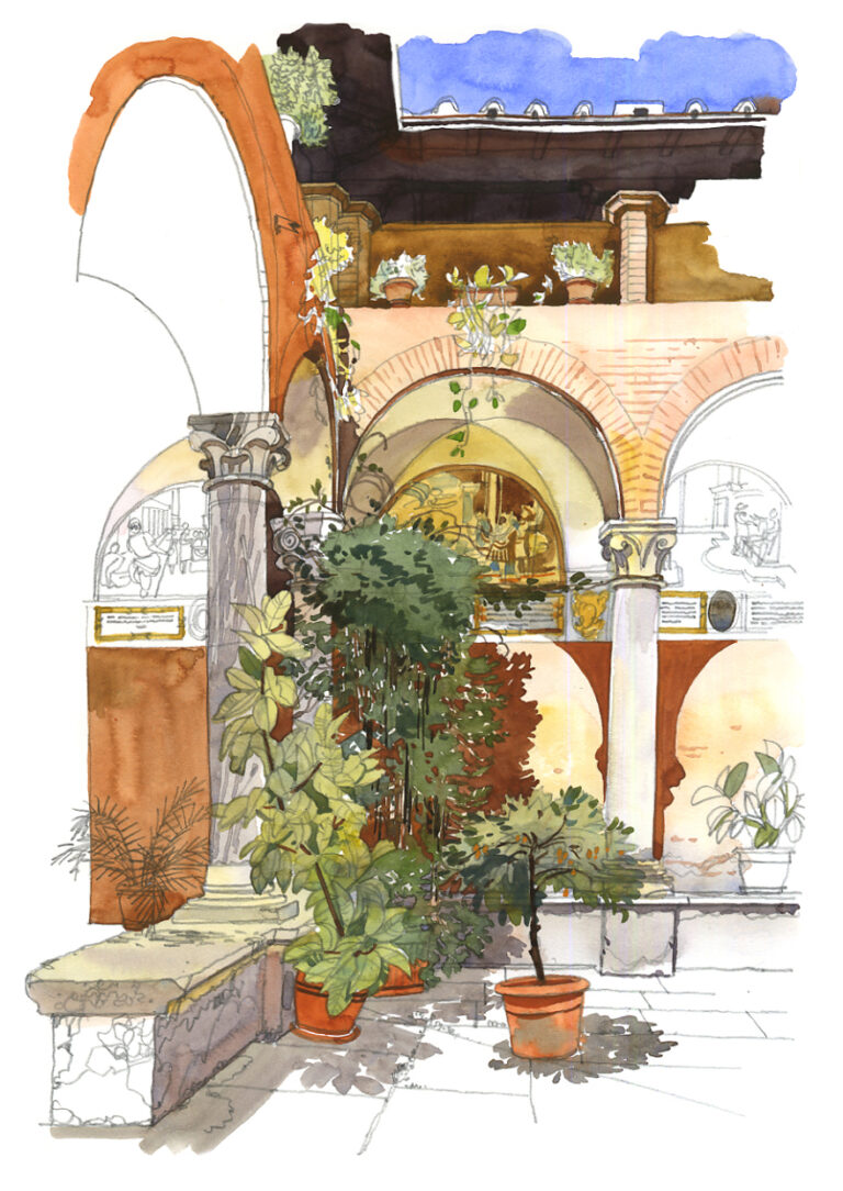 Église Sant’Onofrio. Cloître