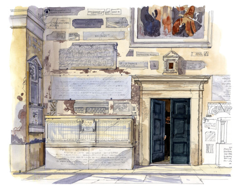 Entrée de l’église Santa Maria in Trastevere