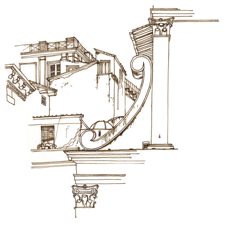 Église Santo Spirito in Sassia. Sépia