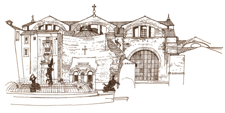 Thermes de Dioclétien. Sépia