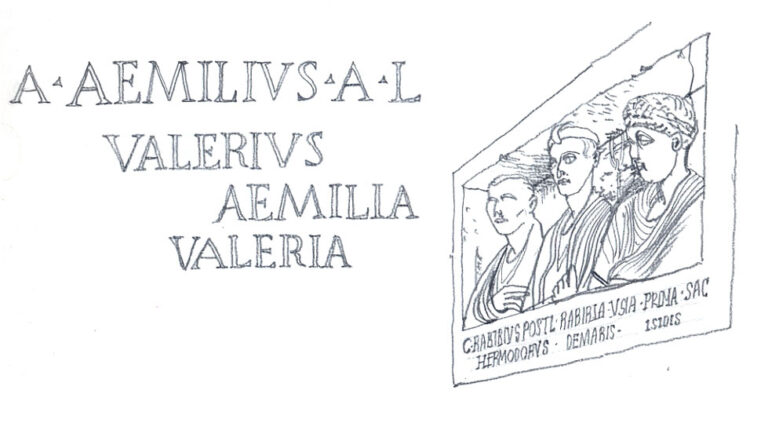 Via Appia. Têtes + dédicaces