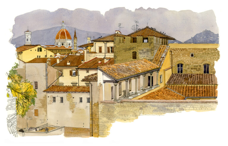 Toits de Florence vus de la villa Bardini