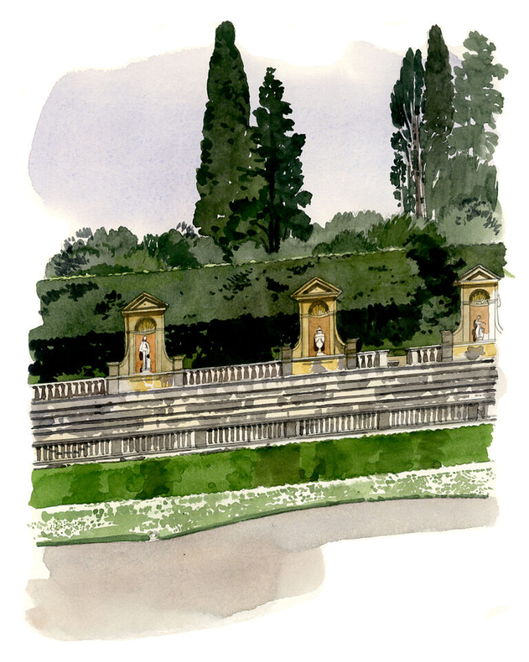 Jardins de Boboli. Rampe de l’amphithéâtre