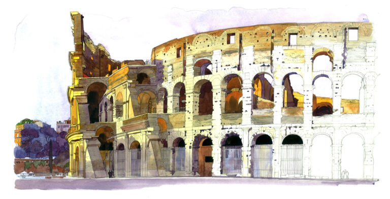 Colisée Soleil couchant