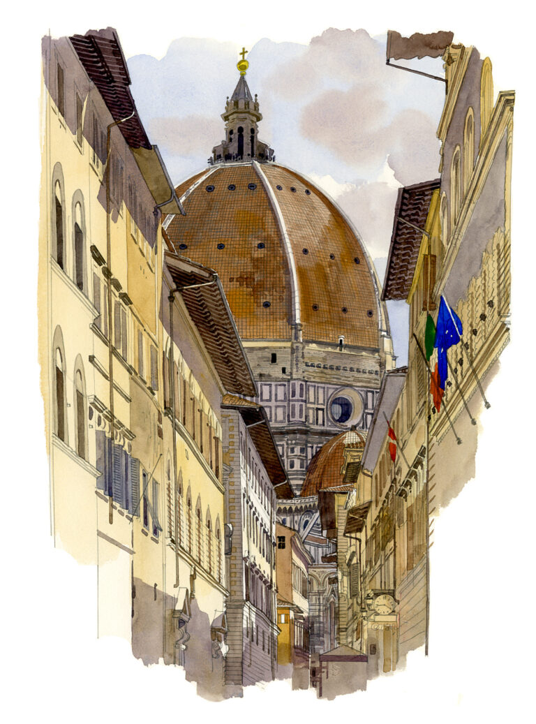 Le Duomo vu de la via dei Servi