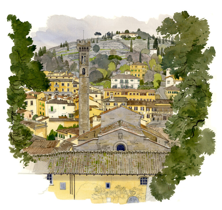 Fiesole. Cathédrale et village