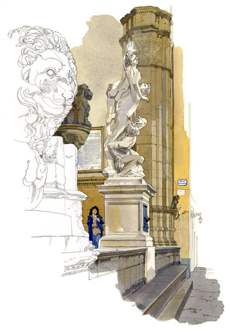 Statues dans la loggia dei Lanzi