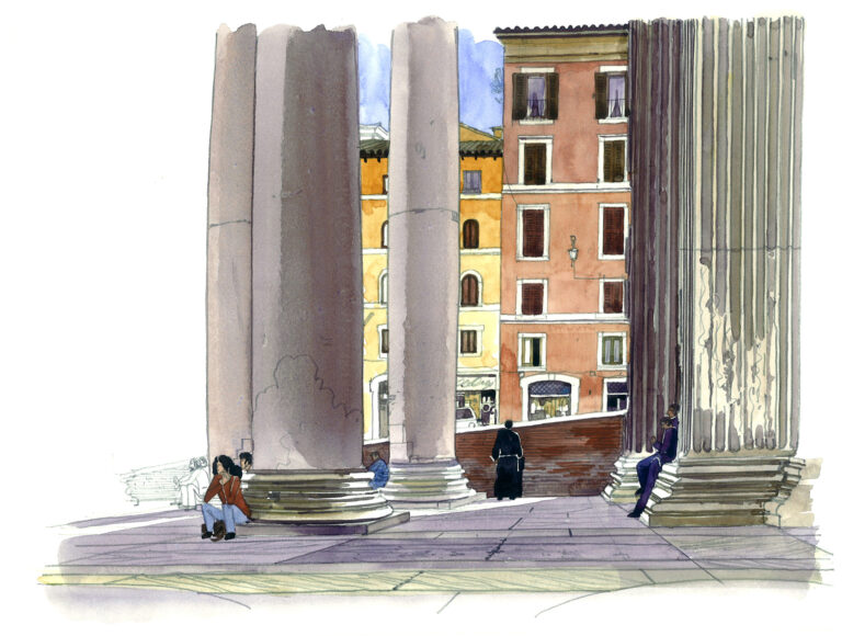 Panthéon. Colonnes côté ouest