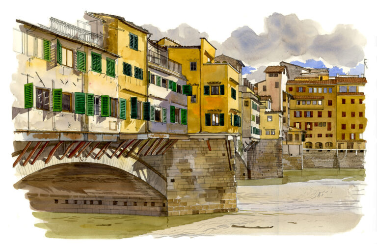 Le Ponte Vecchio vu de l’ouest