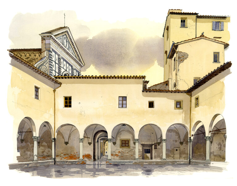 Cloître près de l’église Santa Maria Novella