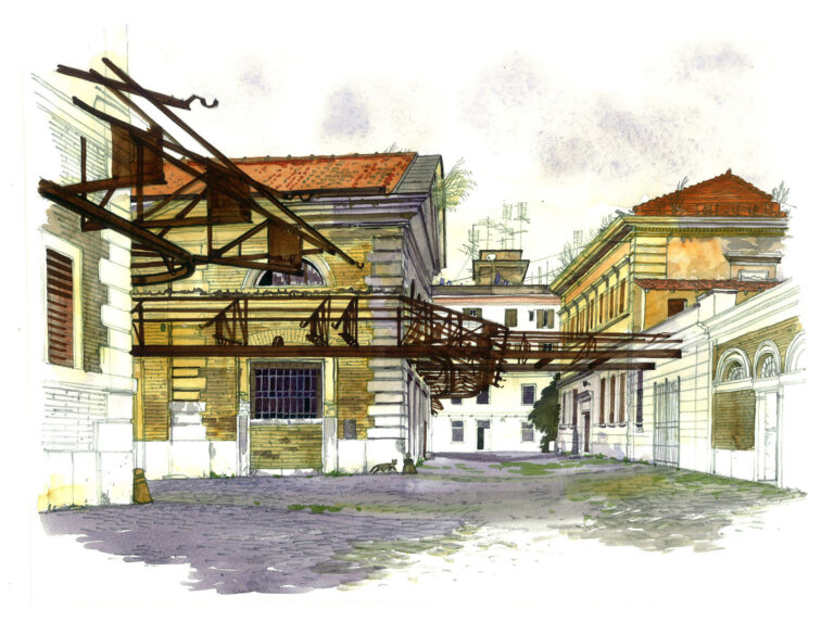 Quartier du Testaccio. Anciens abattoirs