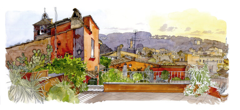 Terrasse dans le Trastevere