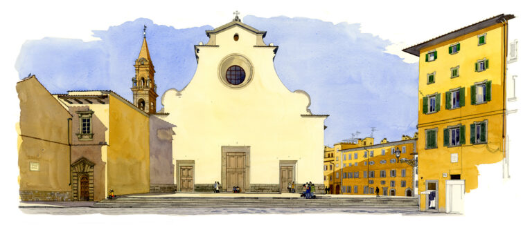 Façade de l’église Santo Spirito