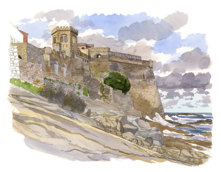 Algajola. Muraille de la citadelle