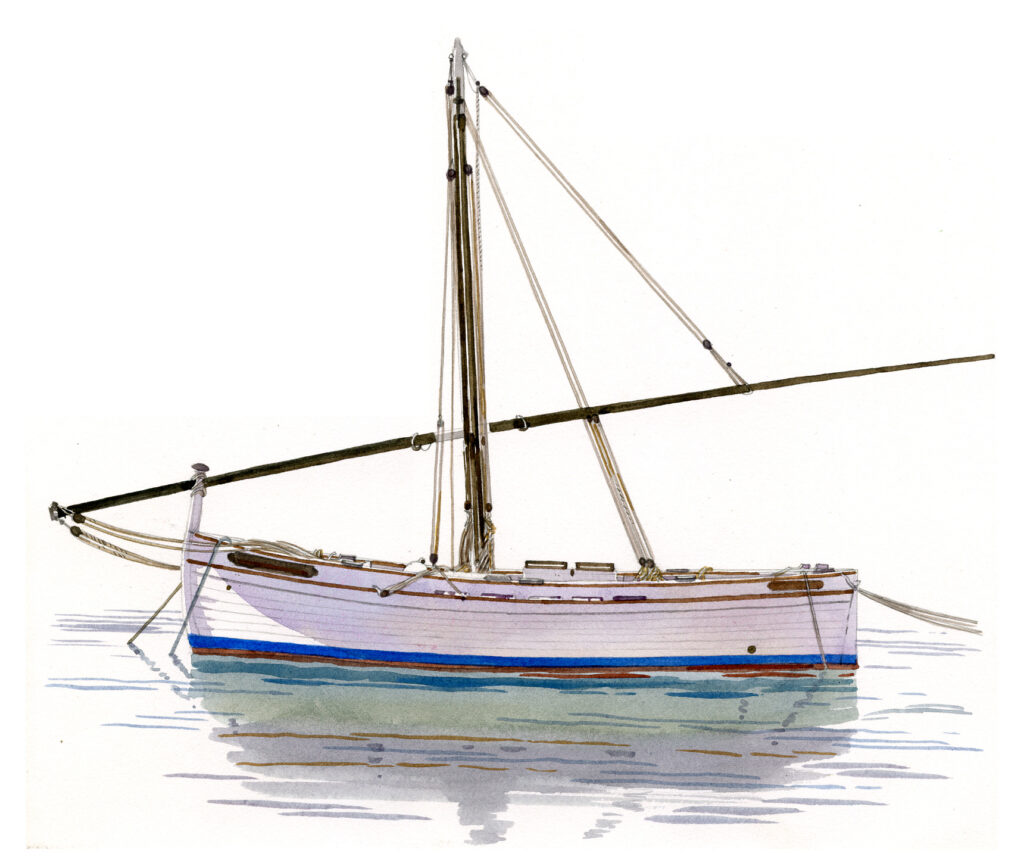 Bastia. Barque à voile dans le vieux port