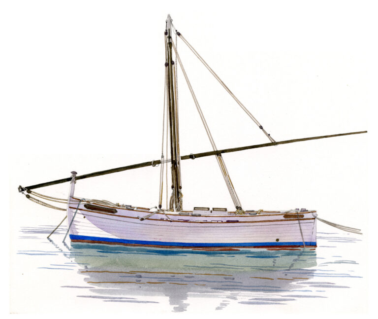 Bastia. Barque à voile dans le vieux port