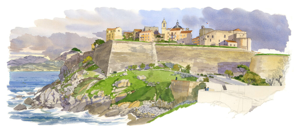 Calvi. La citadelle vue de l’ouest