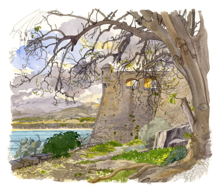 Calvi. Muraille de la citadelle, vers l’est