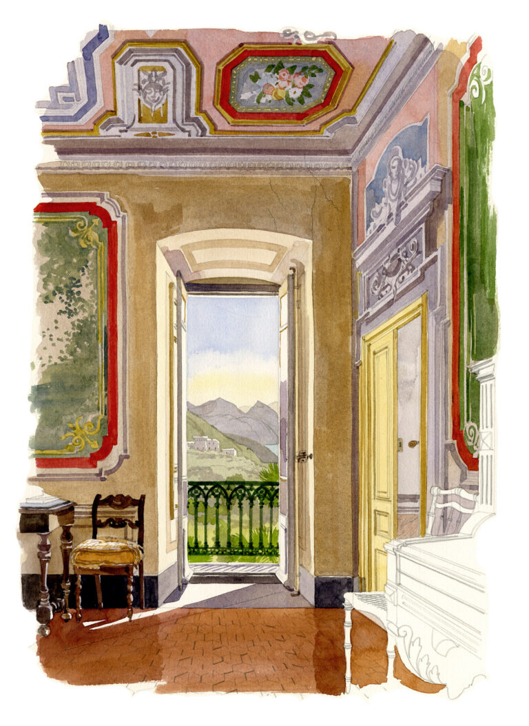 Centuri. Intérieur de villa