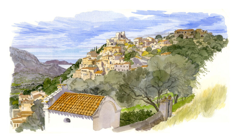 Corbara. Vue panoramique