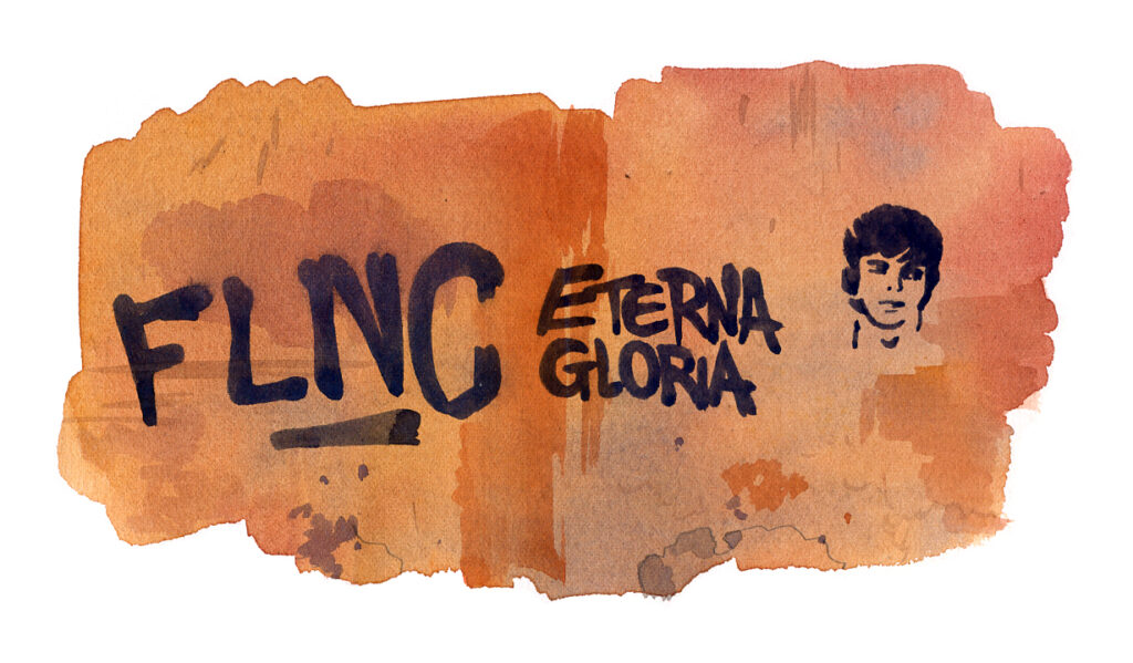 FLNC. Graffiti à Bastia