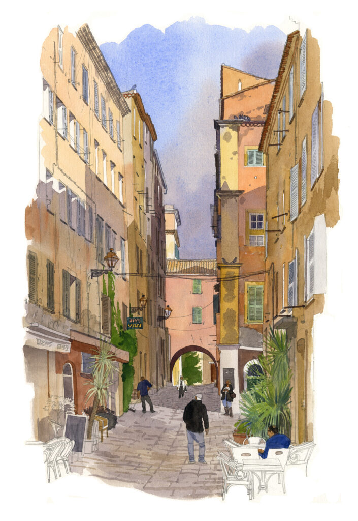 L’Île-Rousse, carrughjiu di Notte