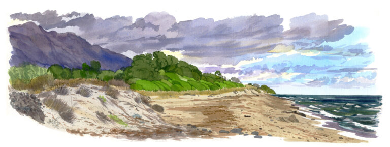 Plage de la Fiorentina. Côte est