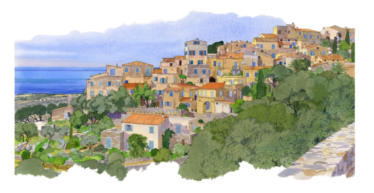 Pigna. Vue panoramique