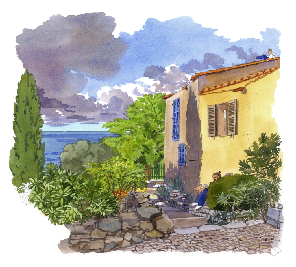 Pigna. Maison dans le village