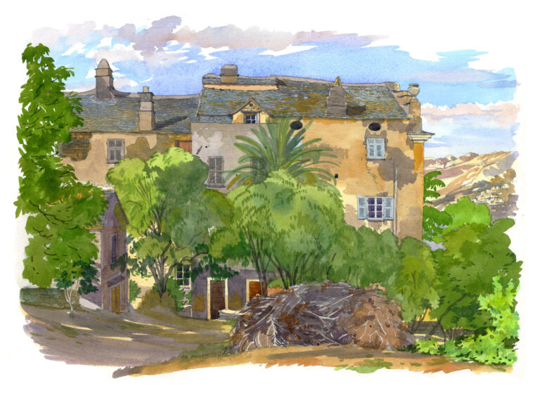 Rapale (Nebbio). Maison dans le village