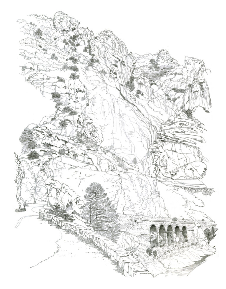 Scala di Santa Regina. Crayon