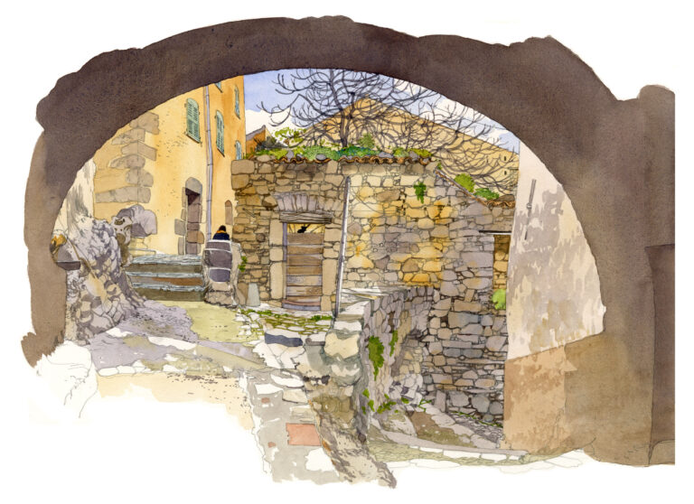 Speloncato. Passage voûté