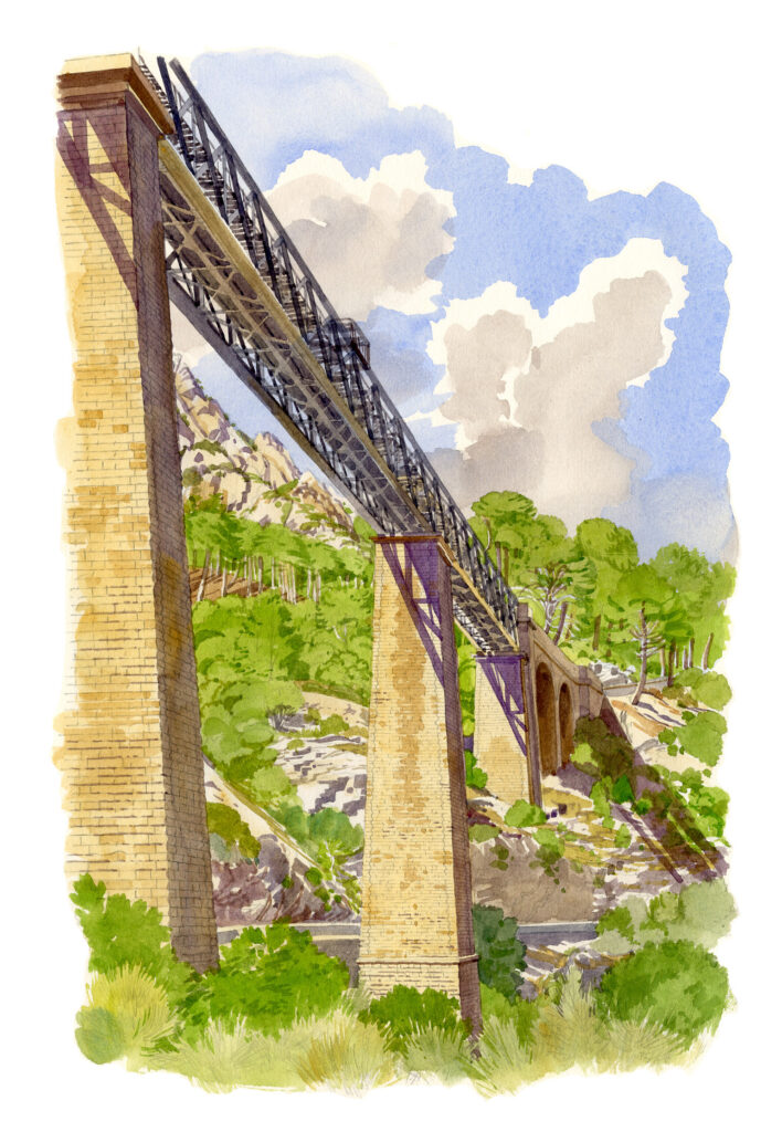 Vivario. Viaduc Eiffel du Vecchio