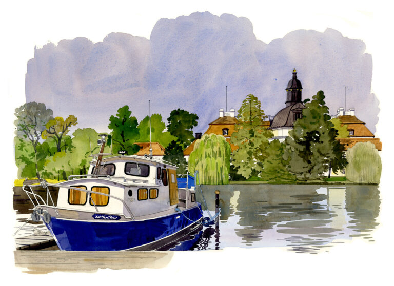 Köpenick. Bateau et château