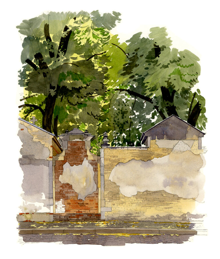 Kreuzberg. Arrière du cimetière de Zossener