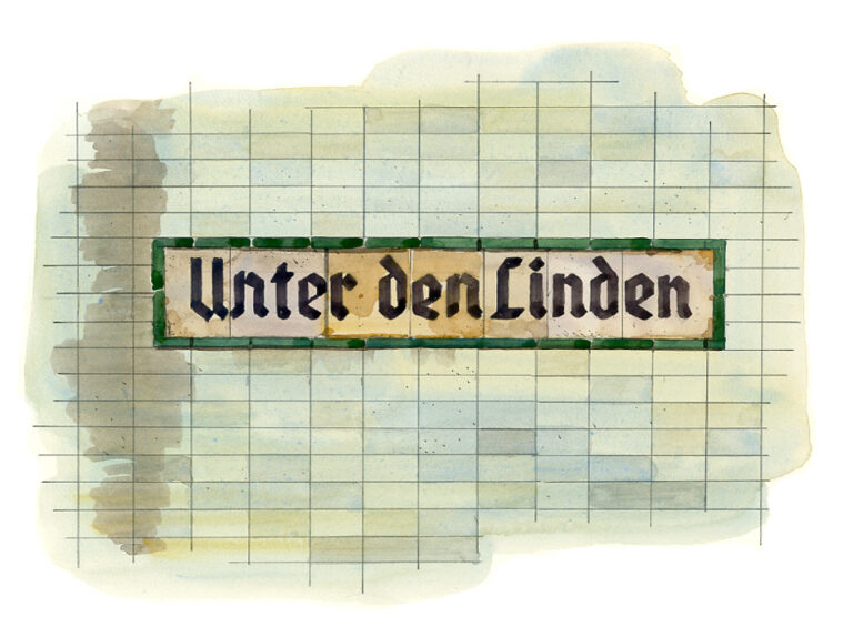 Mitte. Station de métro Unter den Linden