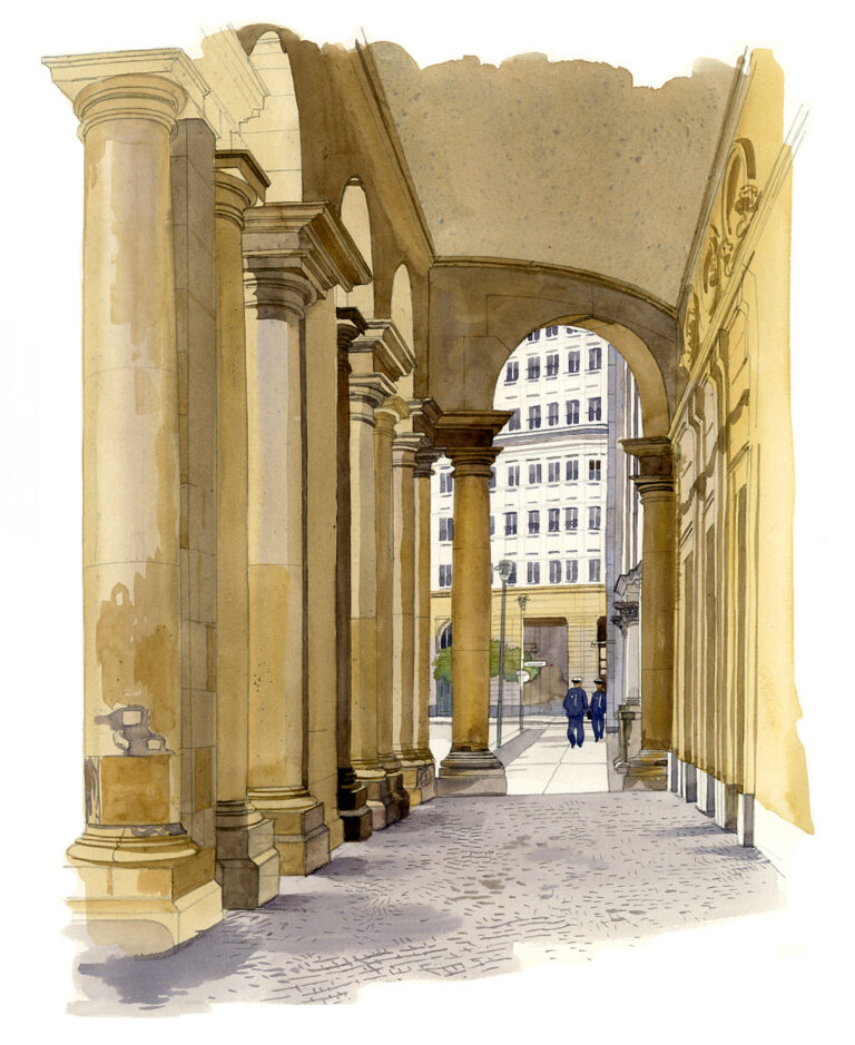 Mitte. Portique du ministère de la Justice