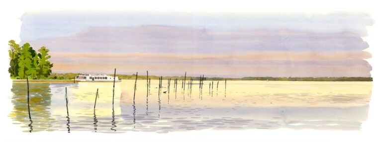 Müggelsee. Le lac au crépuscule