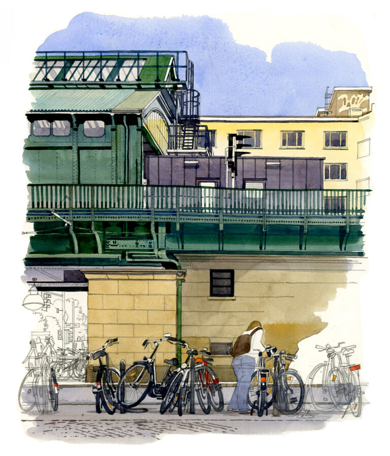 Prenzlauerberg. Métro aérien Schönhauser Allee