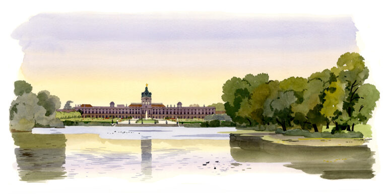 Schloss Charlottenburg vu du lac des Carpes