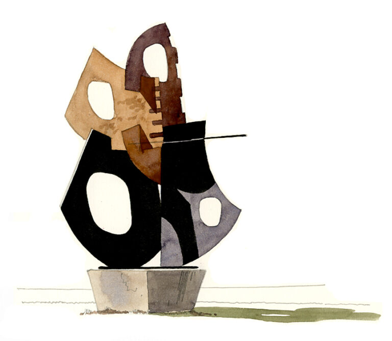 Sculpture de Berto Lardera. Quartier de Hansa