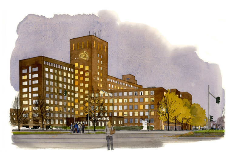 La Siemensstadt vue du Siemensdamm. Spandau