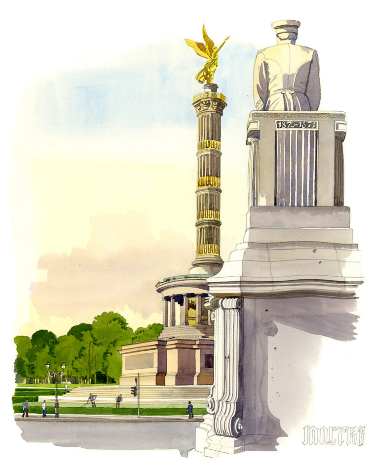 Tiergarten. Siegesaule et monument de Moltke